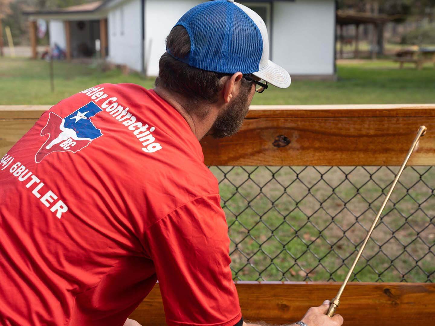 Cleaning and restoration of wood fences, decks, and outdoor structures with stain and seal in Bastrop Texas