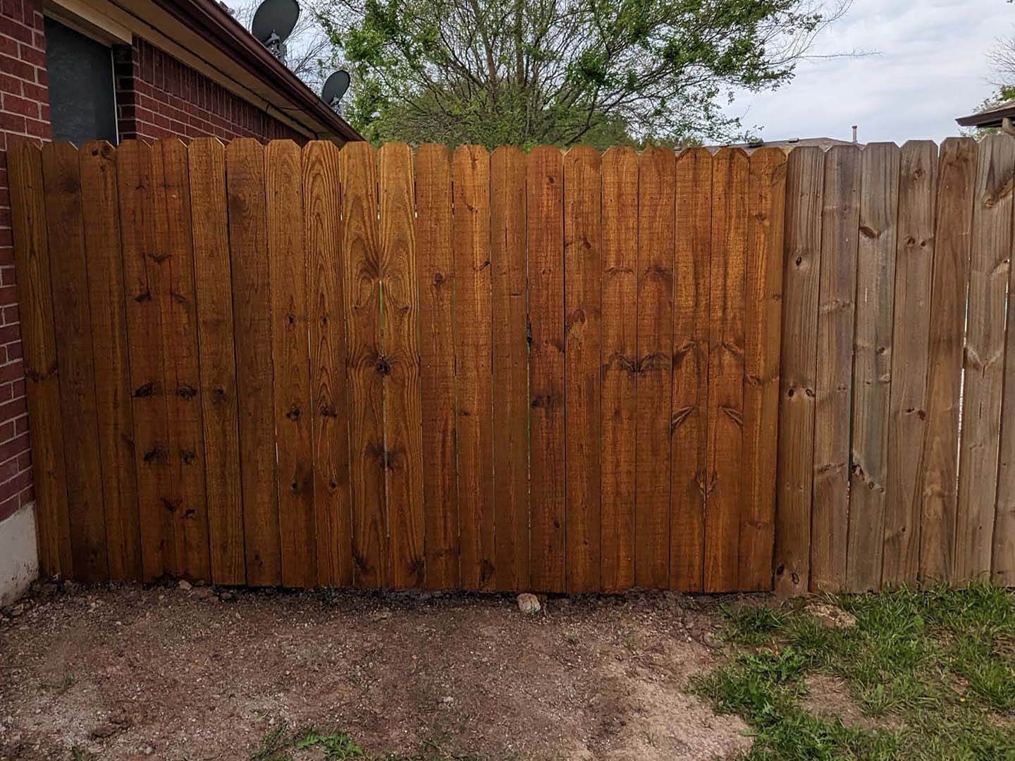 Cleaning and restoration of wood fences, decks, and outdoor structures with stain and seal in Bastrop Texas