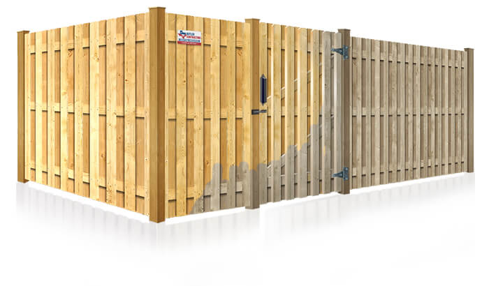 Cleaning and restoration of wood fences, decks, and outdoor structures with stain and seal in Bastrop Texas