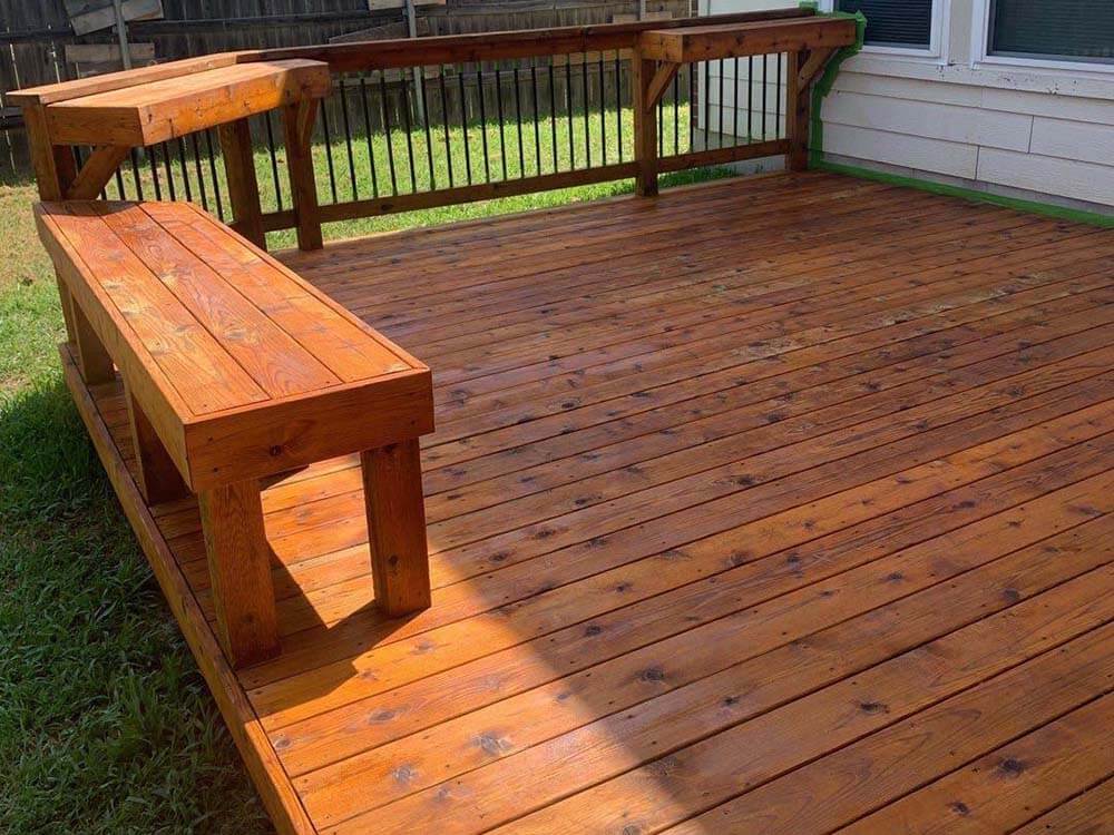 Deck stain and seal in Bastrop Texas