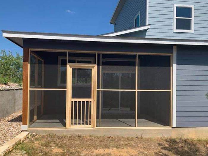Enclosed porchess installation company for commercial and residential properties in Bastrop Texas