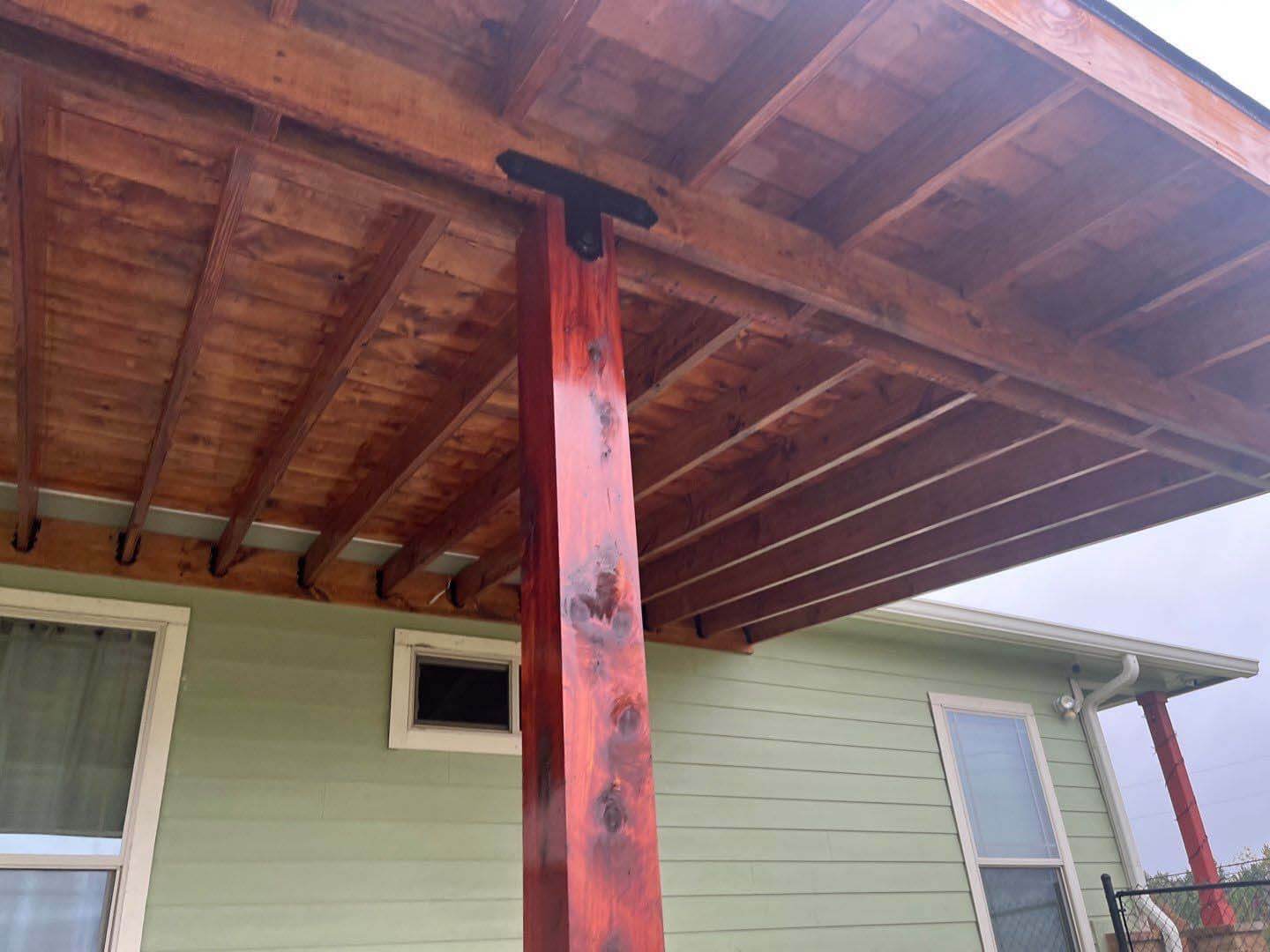 Outdoor Wood Structures stain and seal in Bastrop Texas