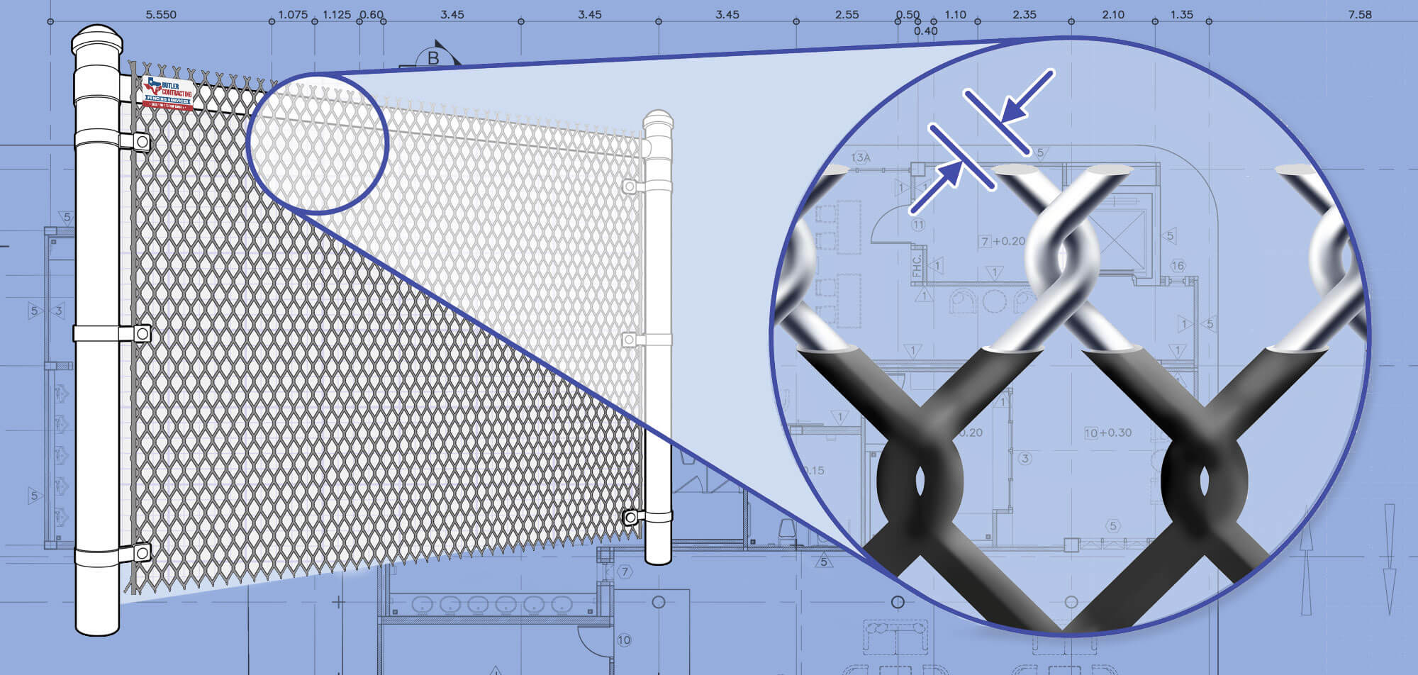 Chain link fence contractor in Bastrop County