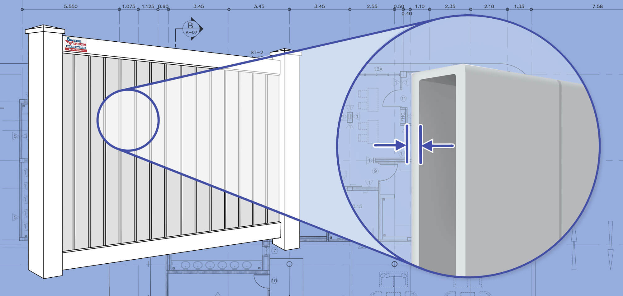 Vinyl fence contractor in Bastrop County
