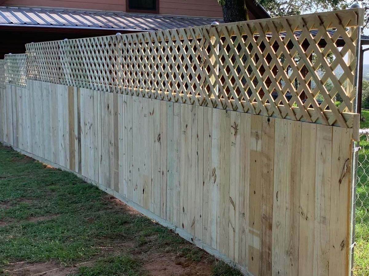 Wood fencing in Bastrop Texas