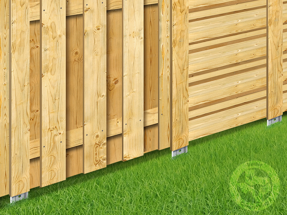 PostMaster Post for wood fence fits all wood fence styles in Bastrop County