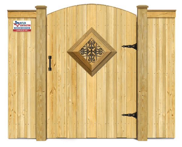 Decorative metal accent - Custom Wood Gate