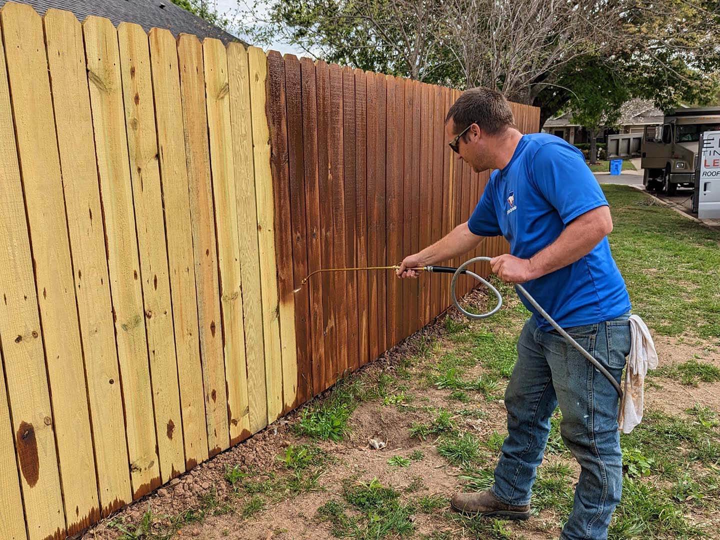 Bastrop County Fence Staining